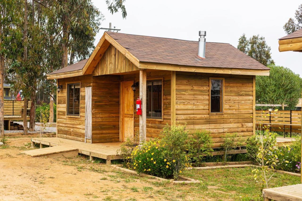 Cabana En Tunquen Con Parrilla, Fogon, Piscina Y Bosque Exterior photo