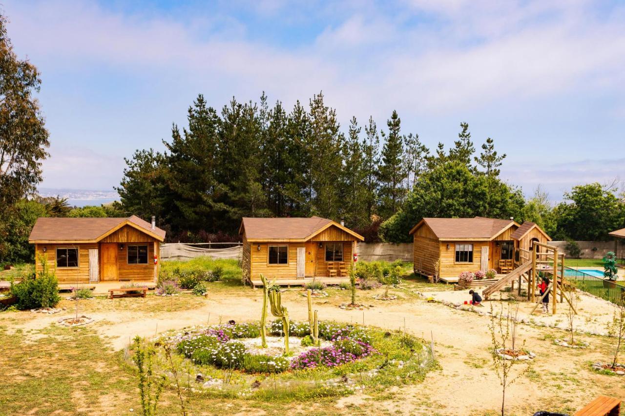 Cabana En Tunquen Con Parrilla, Fogon, Piscina Y Bosque Exterior photo